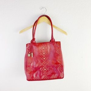 Lucky brand studded crossbody shoulder leather bag